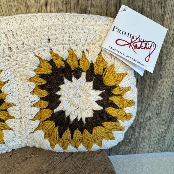 SUNFLOWER Crochet Wristlet Clutch Purse Travel Bag FAST SHIP NeW - Picture 3 of 5
